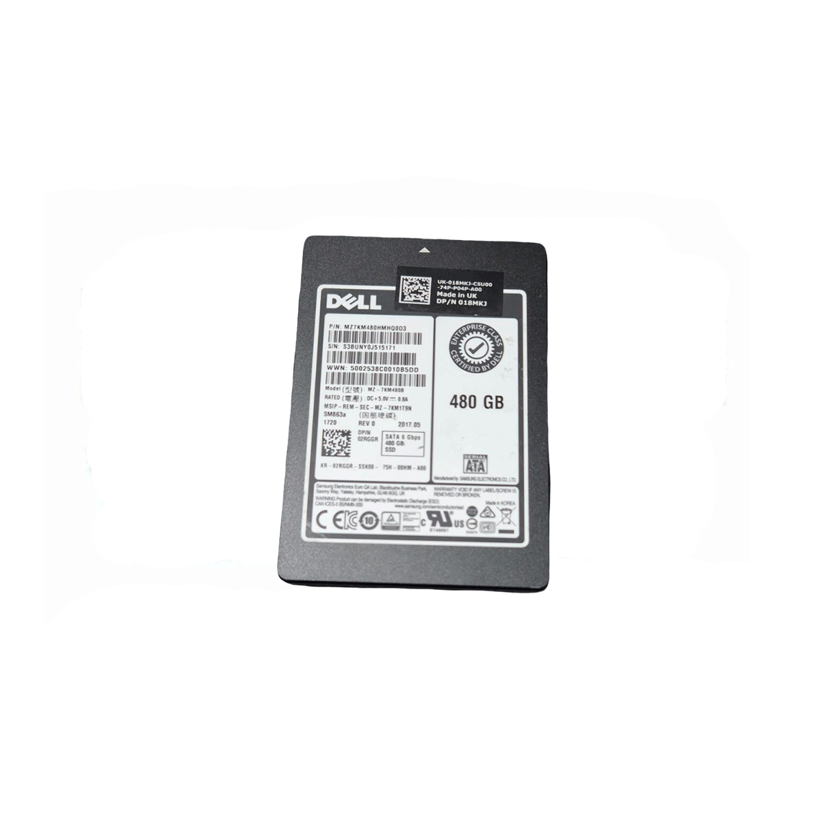 DELL 018MKJ 480GB SSD SATA-3 6GB/S 2.5"